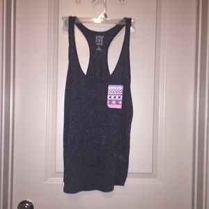 Empyre heather gray racer back tank with pocket